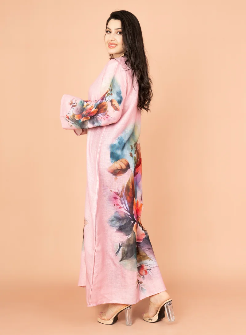 IKKXA Graceful Floral Highlight Jalabiya IN1848