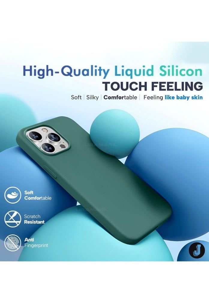 JAJEEK "iPhone 16 Pro Max Slim Fit Green TPU Case – Soft, Flexible Silicone Back Cover for Sleek Protection" - Image 1