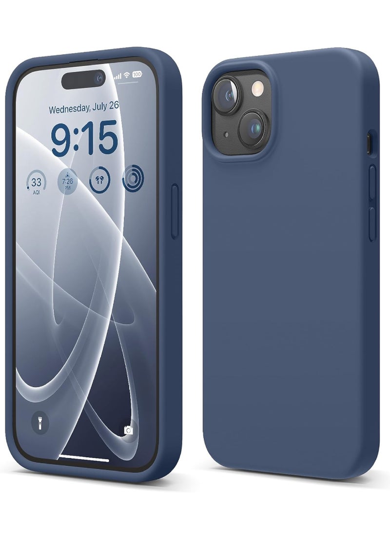 Rock Pow Compatible with iPhone 15 Plus Case Liquid Silicone Case Full Body Protective Cover Shockproof Slim Phone Case Anti-Scratch Soft Microfiber Lining 6.7 inch  - Image 1