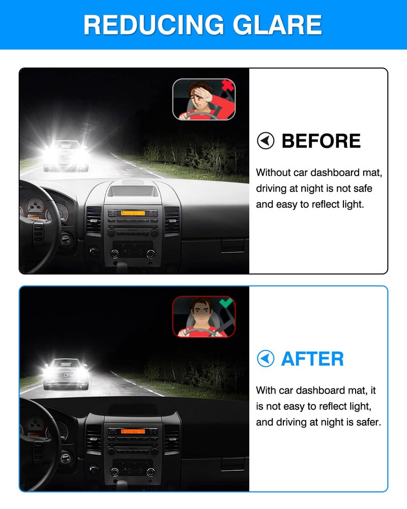 Autorder Dashboard Cover Mat for 2004-2012 Nissan Titan Accessories Dash Cover Flannel Dash Mat Sunshade Glare UV Rays Protector (Without Cutout for Navi/Sensor) - Image 4