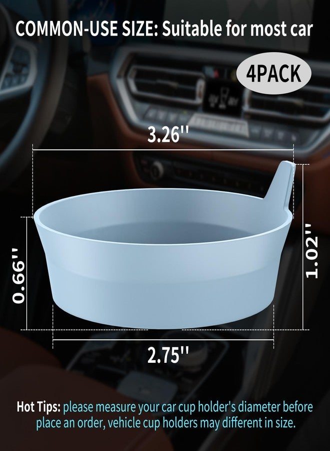 ME.FAN Car Coasters [4 Pack] Silicone Car Cup Coasters/Cup Mats - Universal Non-Slip Recessed Car Interior Accessories - Car Cup Holder Insert Coasters Ether - Image 2