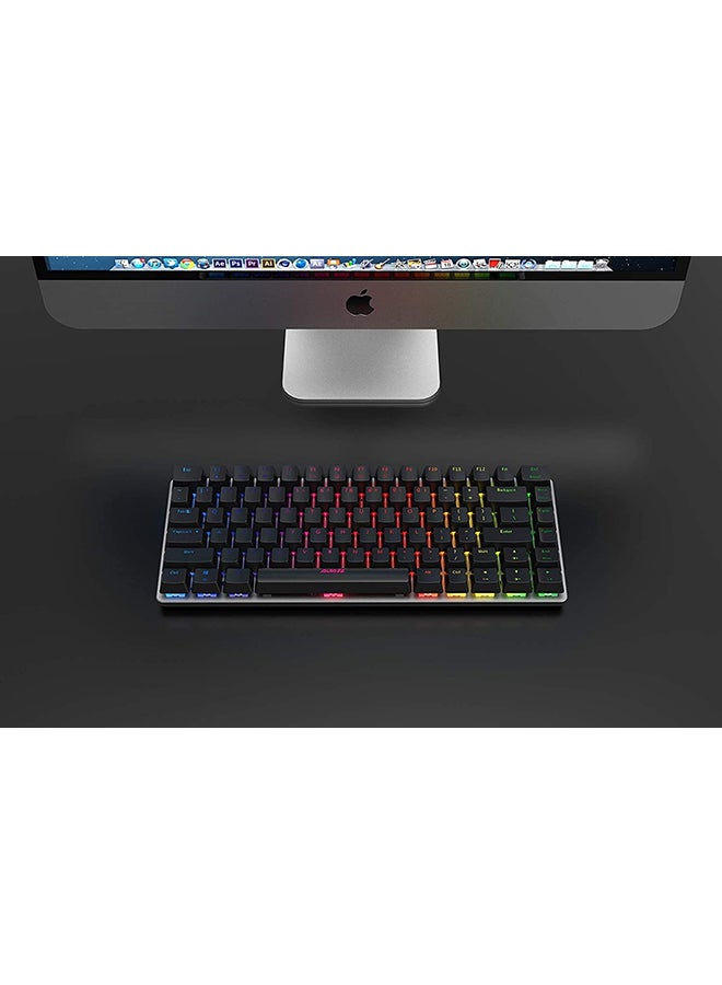 AK33 Mechanical keyboard 82 Keys USB Wired Gaming Keyboard with Backligh for Tablet Desktop Computer (RGB Backlit Blue Switch, RGB) Black - Image 5