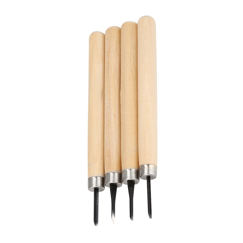 4pcs Wood Carving Knife Manual Sharpener Rubber Stamp Knives Carving Tools Set (#2) - Image 2