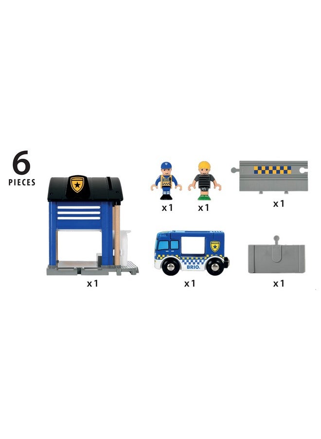 Brio Brio World - 33813 Police Station - Interactive Toy Set for Kids | Enhances Creativity & Imagination | Features Light & Sound Effects | Compatible with Brio Railway | Perfect for Ages 3 and Up  - Image 3