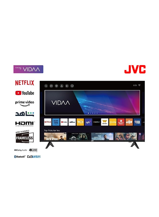 جي في سي تلفزيون ذكي 55 بوصة بدون حواف بدقة 4K UHD - موديل جديد 2024 مع ماوس هوائي صوتي وبلوتوث وصوت دولبي - Image 5