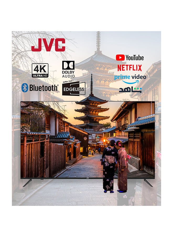 جي في سي تلفزيون ذكي 55 بوصة بدون حواف بدقة 4K UHD - موديل جديد 2024 مع ماوس هوائي صوتي وبلوتوث وصوت دولبي - Image 4