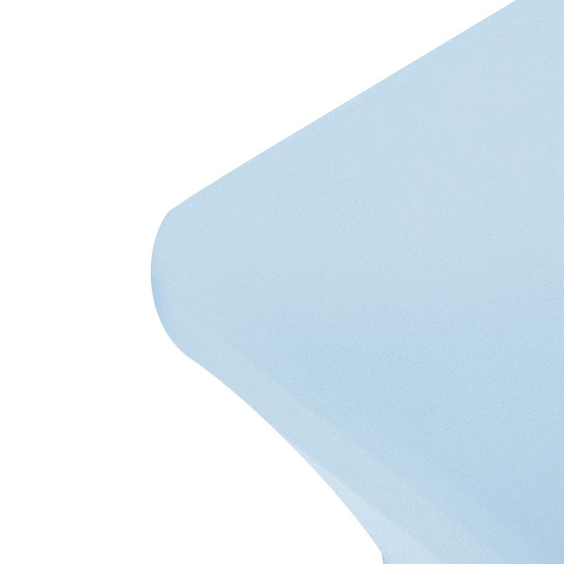 Peomeise 4FT Spandex Table Cover Rectangular Stretch Spandex Tablecloth (Blue Mist 4FT) - Image 5