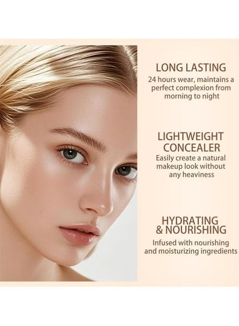OCHEAL O'CHEAL Hydrating Concealer Stick, Full Coverage Face Makeup for All Skin Types, Moisturizing, Long Lasting, Waterproof, Brighten, Lightweight Tinted Contour Stick Foundation for Women (LIGHTSKIN TONE) - Image 4