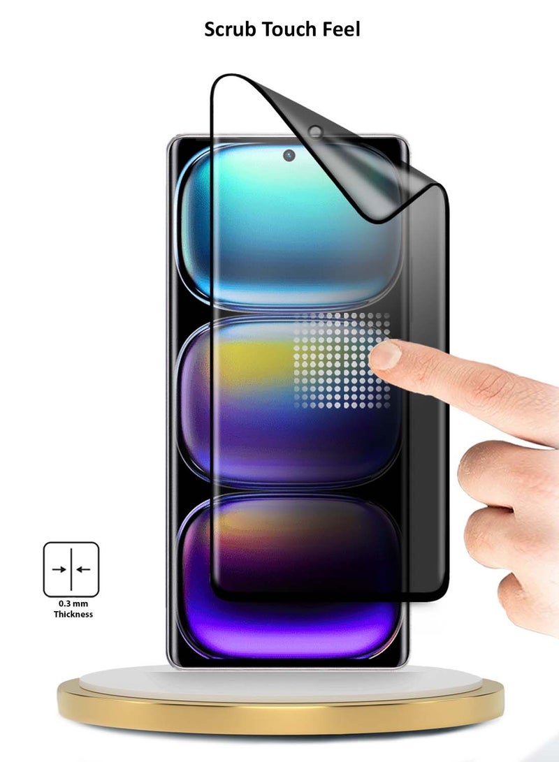 دبليو تيك انفينيكس هوت 50 برو+ / انفينيكس هوت 50 برو بلس 4 جي 2024 بريميوم إيدج برو سيراميك غير لامع خصوصية غراء كامل واقي شاشة مرن غير لامع (MSGPCP) - شفاف / أسود - Image 2