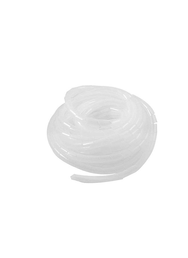 HASANAT ESSENTIALS 12mm Spiral Cable Sleeve Wire Wrap Tube Translucent Flexible PC Manage for Computer Car Cover, 5M Length 