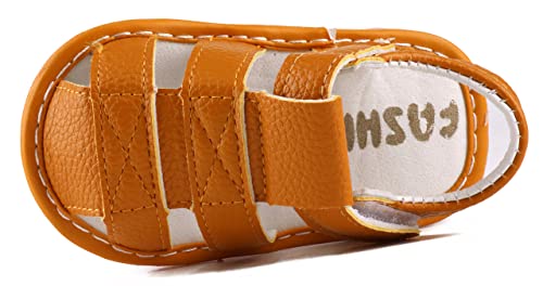 CINDEAR Baby Boys Girls Squeaky Sandals Summer Closed-Toe Anti-Slip Premium Rubber Sole Toddler First Walkers Shoes 1302-YL19 - Image 4
