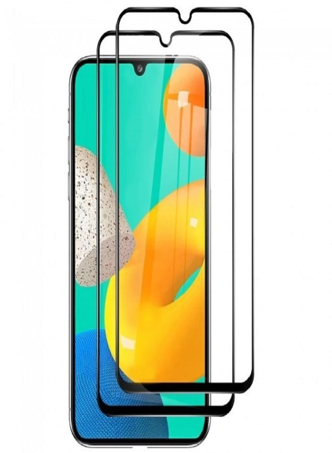 2 Pack Tempered Glass Screen Protector For Samsung Galaxy A12 Black/Clear - Image 1