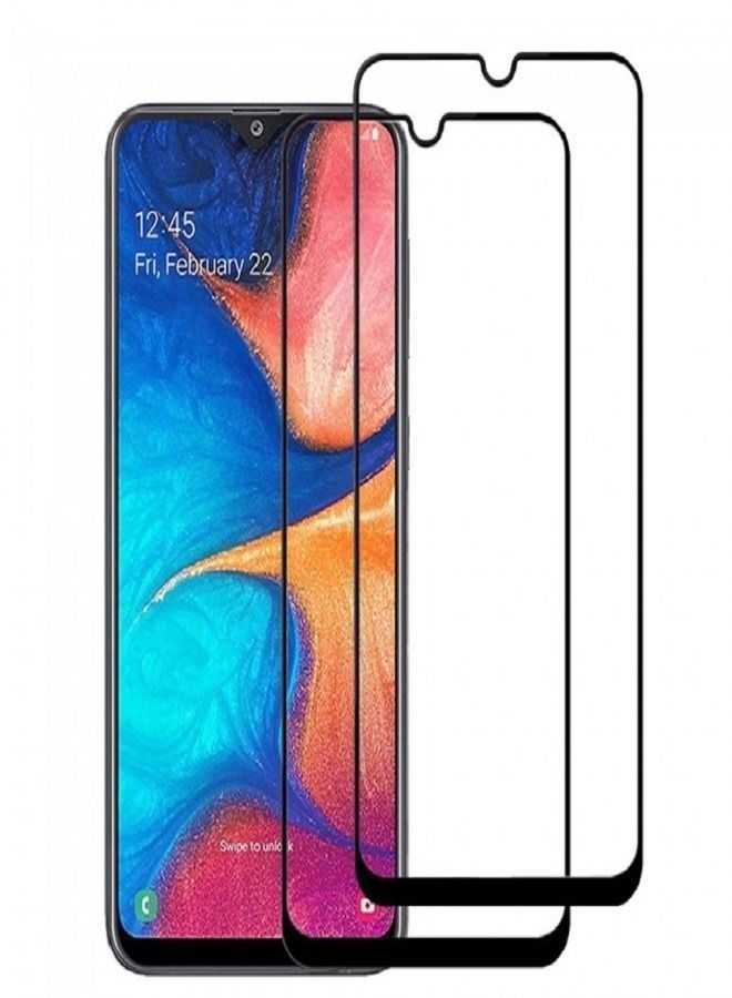 2 Pack Tempered Glass Screen Protector For Samsung Galaxy A12 Black/Clear - Image 2