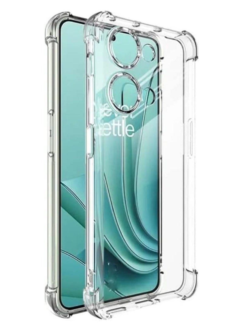 OnePlus Ace 2V / One Plus Nord 3 Clear Case Shockproof flexible TPU Bumper Cover Transparent Anti scratch Case Full Camera Protection designed for 1 + ACE 2V / 1 + Nord 3 
