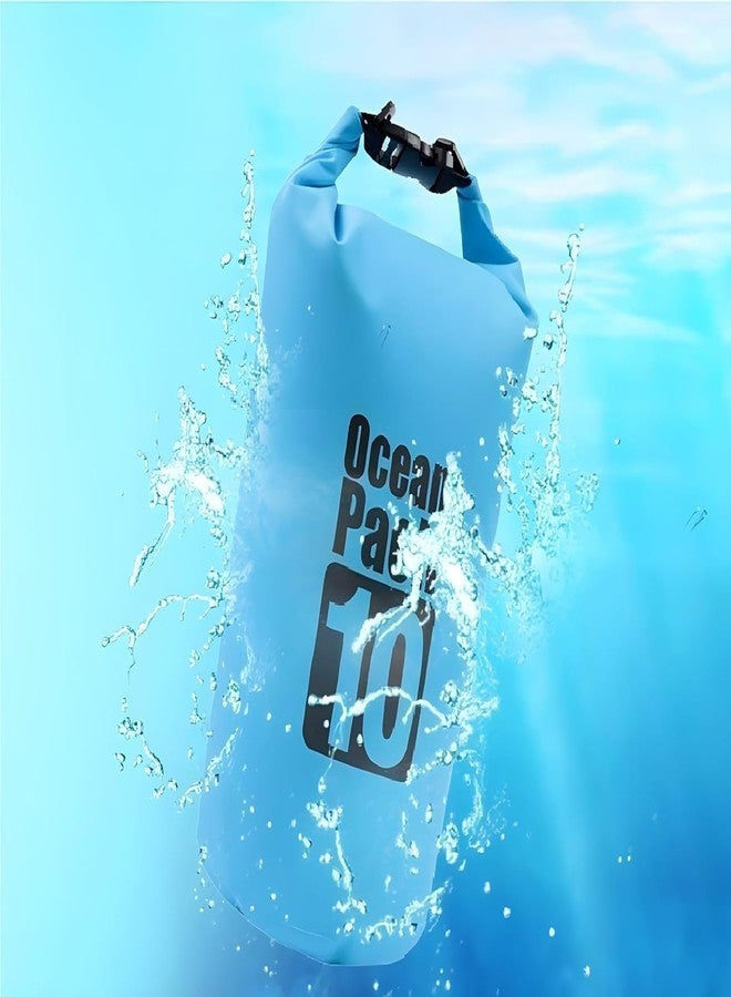 NANIAAY Waterproof Dry Bag with Adjustable Strap | 10L Floating Pouch for Kayaking, Swimming, Boating & Outdoor Adventures | Lightweight & Durable PVC Bag - Image 3