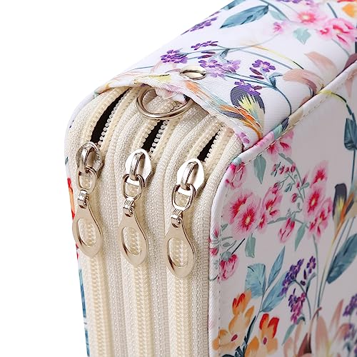 Lbxgap Portable Colored Printing Pattern Pencil Case Holds 72 pcs Pencils Bag Organizer with Handy Wrap Portable- Multilayer Holder for Watercolor Pens or Markers, Pencil Case Organizer for Artist - Image 5