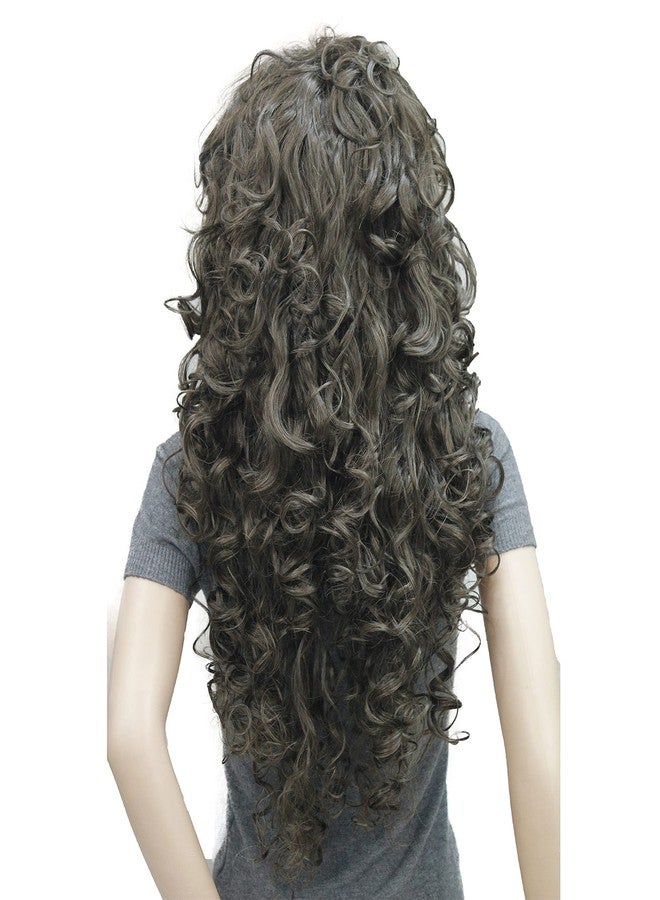 Lydell 28" Women Long Curly Wigs Soft Layered Hair Synthetic Full Wigs (Light Chestnut Brown) - Image 4
