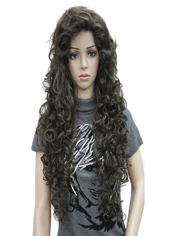 Lydell 28" Women Long Curly Wigs Soft Layered Hair Synthetic Full Wigs (Light Chestnut Brown) - Image 1