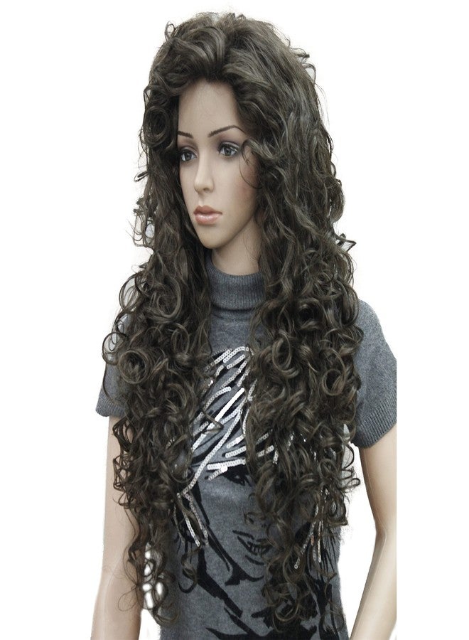 Lydell 28" Women Long Curly Wigs Soft Layered Hair Synthetic Full Wigs (Light Chestnut Brown) - Image 2