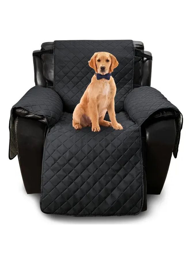 غطاء أريكة كبير مضاد للانزلاق لحماية المقعد المفرد قابل للغسيل في الغسالة مناسب للحيوانات الأليفة باللون الأسود - Image 1