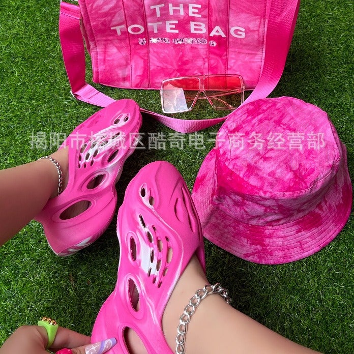 2022 New Summer Canvas Letter Tote Bag Simple All-Match Shoulder Crossbody Bag Lady Bag - Image 4