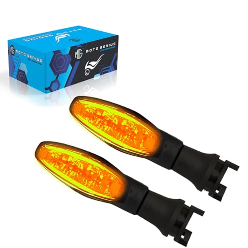 MOTO GENIUS Waterproof Flexible Silicone Rubber LED Indicator Light for FZ, R15, MT15 (BS4 + BS6), Ray Z | Unbreakable, Premium, and Durable Motorcycle Turn Signal Lights (2 Pieces) - Image 1