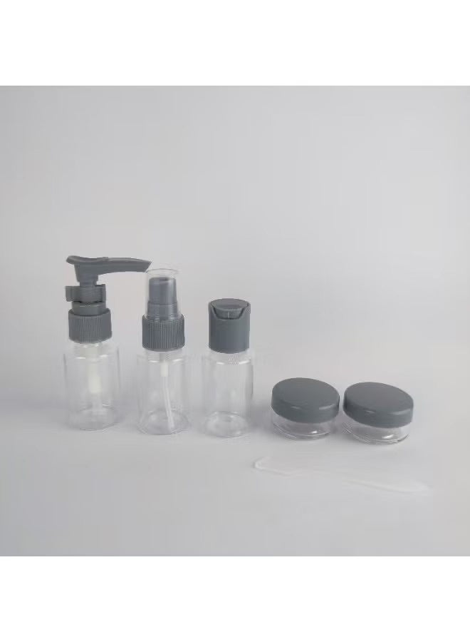 Travel Bottle Set – 5 Empty Bottles with a Spatula, Small Funnel, and Clear Pouch - Image 2