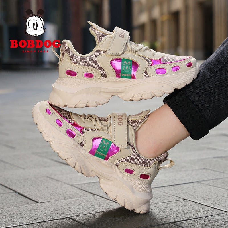 Babu Bean Boys Sneaker 2024 Autumn Children'S Leather Waterproof Children'S Shoes Student Non-Slip Running Shoes - Image 4