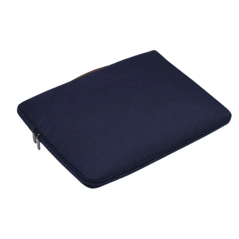 سانثوم Santhome SALCEA 15 Inch Laptop Sleeve – Premium Padded Case For Laptops & Macbooks with Water-Resistant Exterior & Soft Interior – Durable 15" Notebook Bag for Work School Travel - Navy Blue/Tan