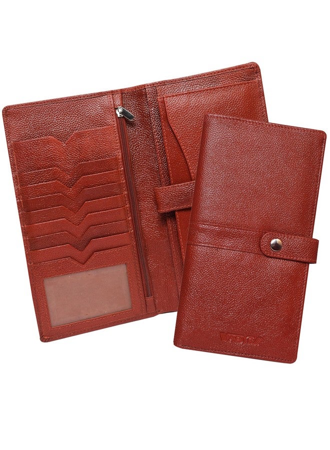 ABYS حامل جواز السفر من ABYS بجلد بني مومباي للرجال والنساء - محفظة سفر، حامل بطاقات - منظم مستندات عائلية - Image 1