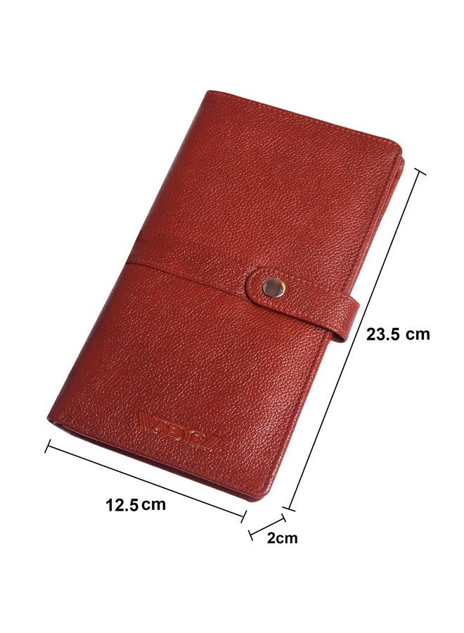 ABYS حامل جواز السفر من ABYS بجلد بني مومباي للرجال والنساء - محفظة سفر، حامل بطاقات - منظم مستندات عائلية - Image 2