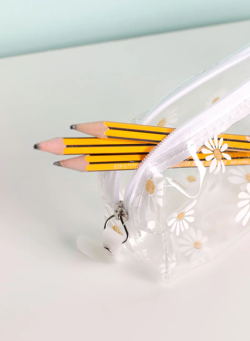 Pink Cactus Daisy Pencil Case