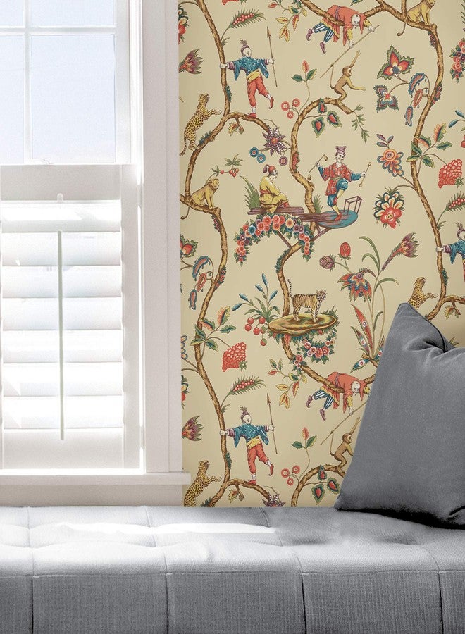 NuWallpaper Scalamandre x Scalamandre Multicolor Ecru Chinoise Exotique Self Adhesive Wallpaper, SCS3845 - Image 5