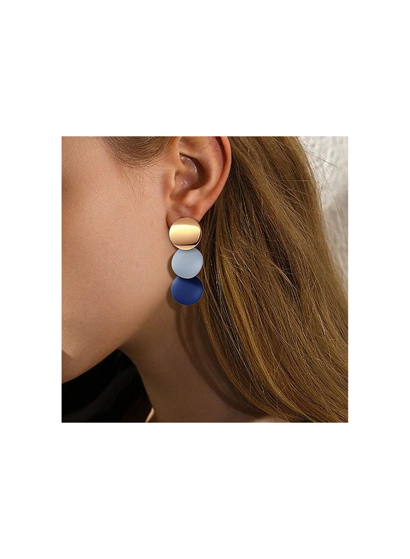 GGOOT 9 Pairs Fashion Tassel Earrings Set, Bohemian Acrylic Hoop Stud Drop Dangle Earring Leather Leaf Earrings, for Women Girls Birthday/Party/Christmas/Friendship  - Image 5