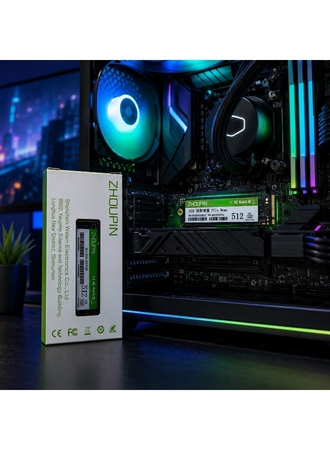 Zhoupin SSD 512GB M.2 2280 PCIe NVMe Internal Solid State Drive ZHOUPIN for Desktop PC & Laptop - Image 5
