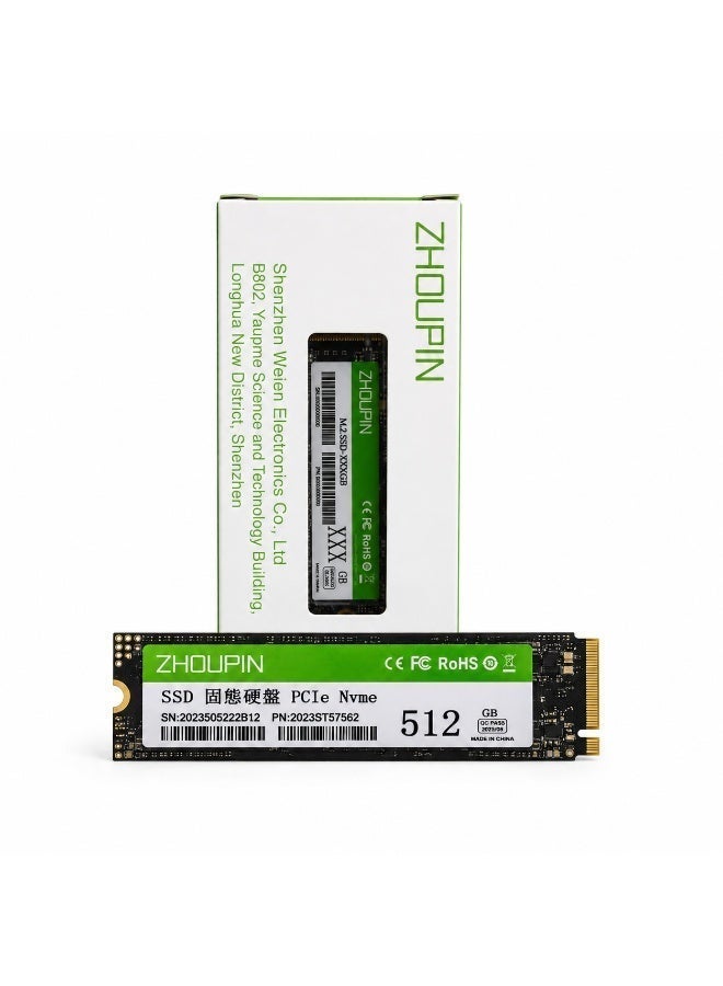Zhoupin SSD 512GB M.2 2280 PCIe NVMe Internal Solid State Drive ZHOUPIN for Desktop PC & Laptop - Image 2