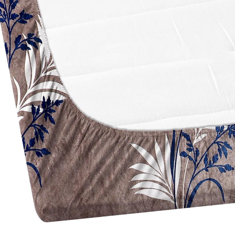 SHOMES Premium Elastic Fitted Warm bedsheets for Winter for Double Bed Elastic Fitted Winter bedsheets for King Size Bed with 2 Pillow Covers Size 72 x 78 Inches Beige - Image 2