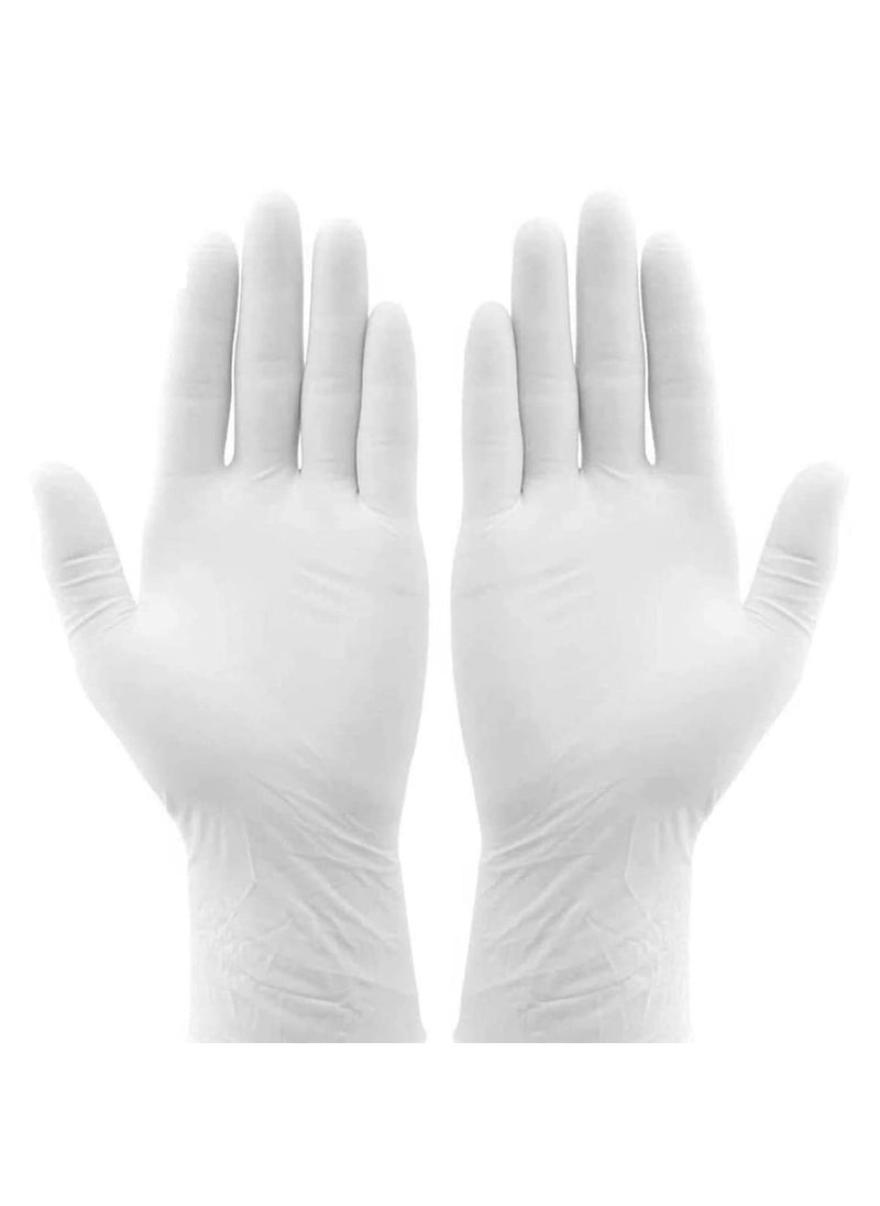 Allin Exporters Allin Exporters Disposable Latex Gloves Hand Protection Rubber Examination Glove for Hospital, Clinic, Sanitary & Kitchen (Pack of 100 by Weight, Large) (AE5001)  - Image 1