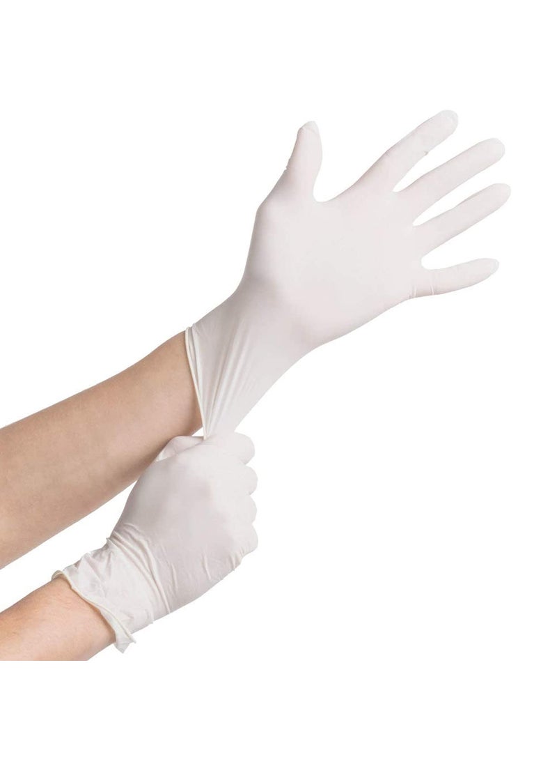 Allin Exporters Allin Exporters Disposable Latex Gloves Hand Protection Rubber Examination Glove for Hospital, Clinic, Sanitary & Kitchen (Pack of 100 by Weight, Large) (AE5001)  - Image 2