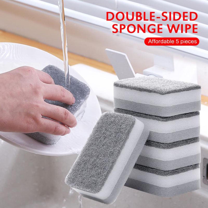 Cleaning sponge, scouring pad, dishcloth, double-sided kitchen cleaning sponge, pot scrubber, dishwashing sponge - Image 4