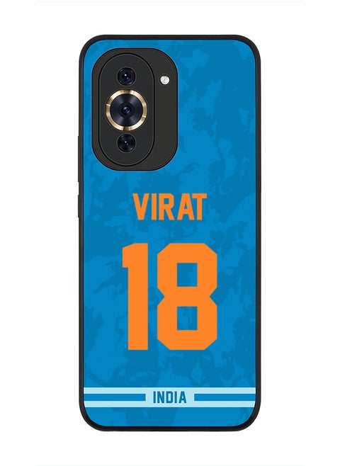 Cover for Huawei nova 10 4G Case , Rugged Black Slim fit Soft Flexible Thin Protective Phone Cases - Player Name - Virat Kohli, Jersey Number- 18