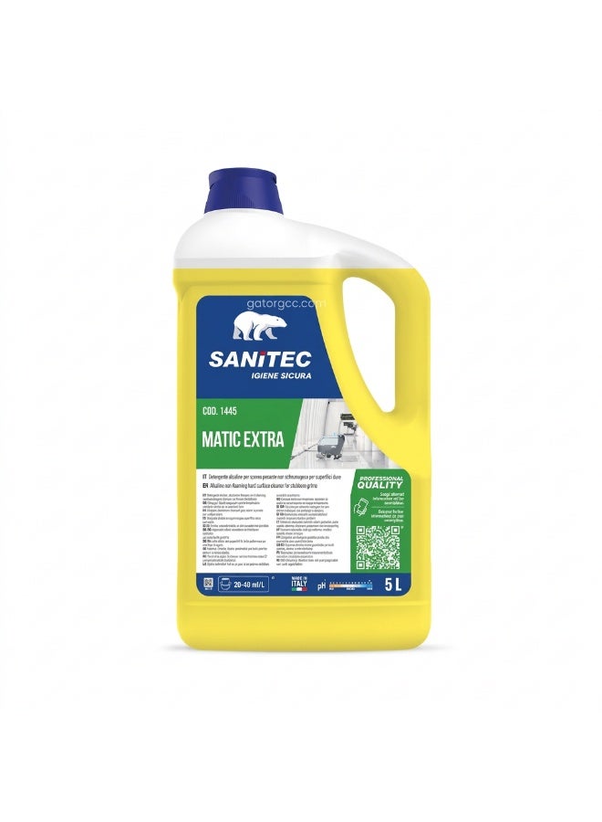 Sanitec Alkaline Non-Foaming Hard Surface Cleaner | Tyre Mark & Stubborn Grime Remover | Professional Formula | Italy | 5 L - Image 1