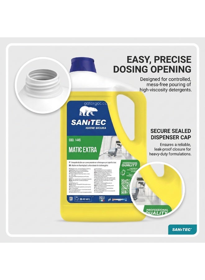 Sanitec Alkaline Non-Foaming Hard Surface Cleaner | Tyre Mark & Stubborn Grime Remover | Professional Formula | Italy | 5 L - Image 2