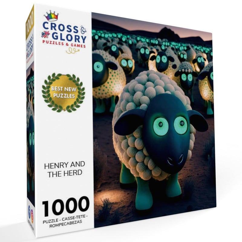 Cross & Glory - Henry and The Herd - 1000 Piece Jigsaw Puzzle for Adults & Kids 12+ | Perfect for Animal and Puzzle Lovers | Vibrant Quality Pieces | Challenging and Relaxing | Great Gift Idea - Image 2