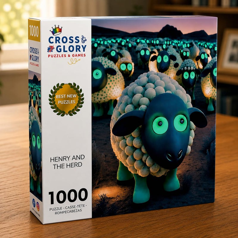 Cross & Glory - Henry and The Herd - 1000 Piece Jigsaw Puzzle for Adults & Kids 12+ | Perfect for Animal and Puzzle Lovers | Vibrant Quality Pieces | Challenging and Relaxing | Great Gift Idea - Image 2