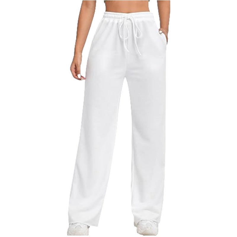 2024 Summer New Cross-border Foreign Trade Independent Station wish Amazon eBay European and American Womens Casual Thin Pants White 