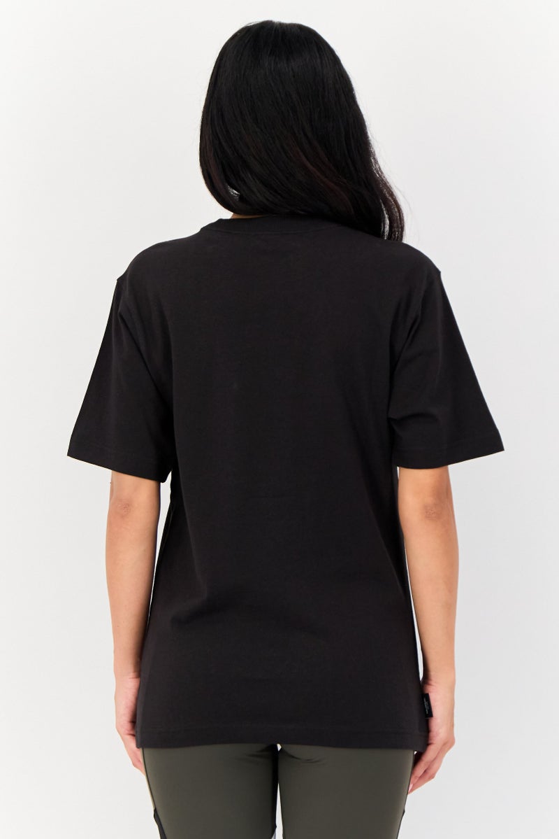 PUMA Women Round Neck Short Sleeve Graphic Print T-Shirt, Black - Image 2