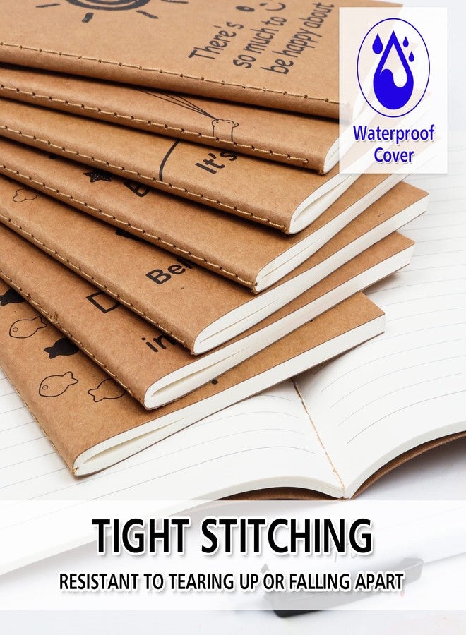 Feela 30 Pack Kraft Notebooks, 15 Designs A6 Cute Mini Pocket Notebooks and Journals, Feela Lined Motivation Small Journal Notebook Bulk for Women School Supplies Taking Memos, 4.1X5.8 in, 80 Pages - Image 5