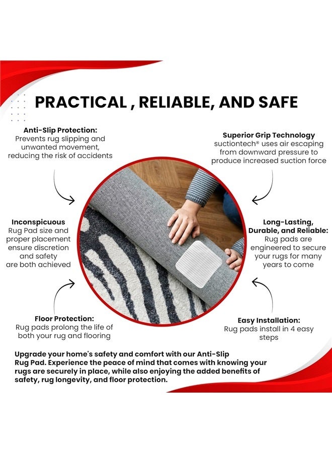 Generic Rug Grippers, Non-Slip Pads & Under Carpet Tape - Anti-Slip Carpet Adhesive to Prevent Sliding - Hardwood Floors Compatibility  - Image 3