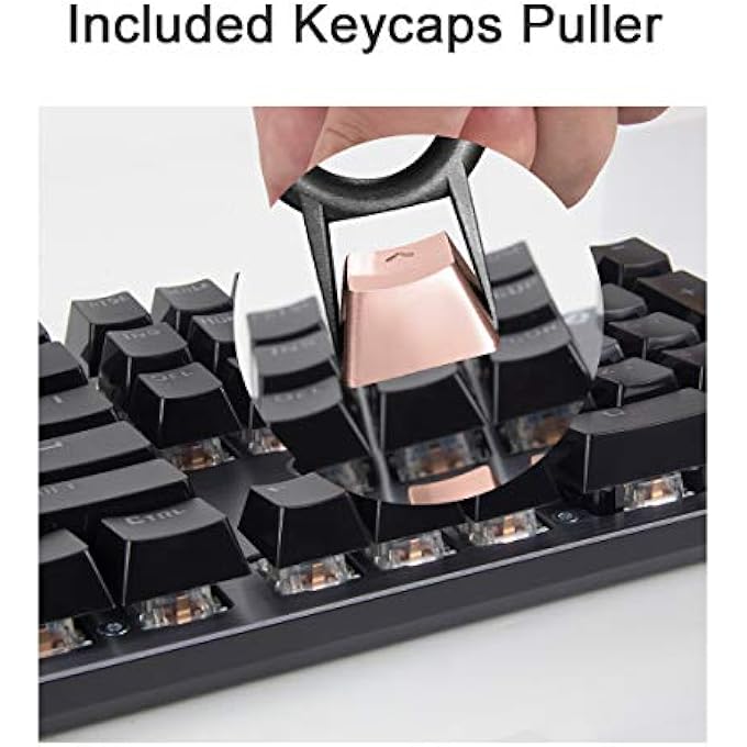 rayihni FPS & MOBA GAMING KEYCAPS DURABLE STAINLESS STEEL METAL KEYCAP WITH KEY PULLER FOR MECHANICAL KEYBOARD CHERRY MX SWITCH (ESC ROSE GOLD) - Image 3